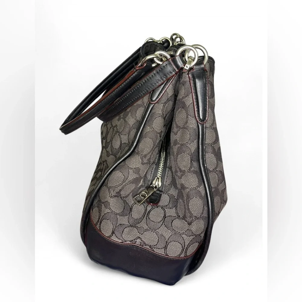 Women’s Coach Signature Outline Phoebe Hobo Shoulder Bag F36424 Jacquard Canvas